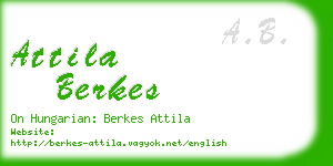 attila berkes business card